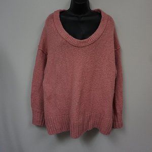 Free People Brookside Tunic Sweater Alpine Rose Pink Size XS